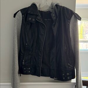 Last Kiss Black Vest with Gray Hoodie